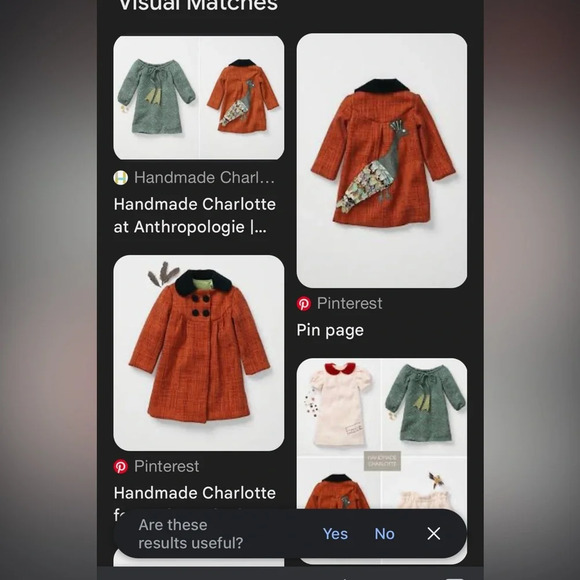 Handmade Charlotte for Anthropologie Kids Rust Orange Jacket with Peacock Design - Picture 15 of 16